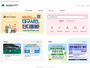 대구광역시청 대표홈페이지 인증 화면